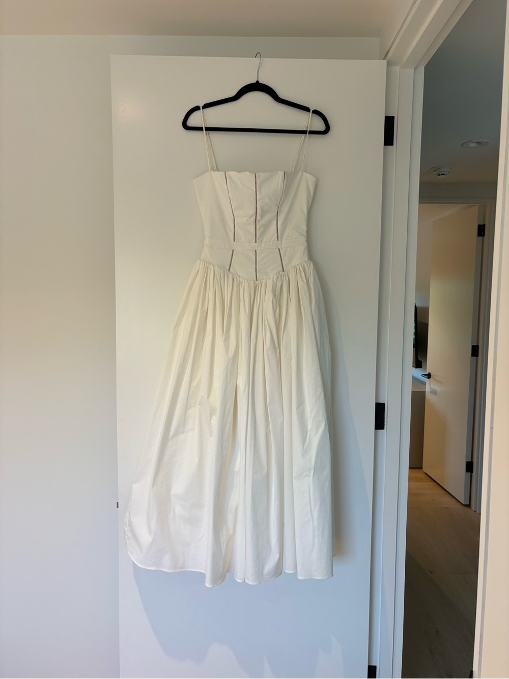 House of CB Women's White Spaghetti-Strap Midi Dress